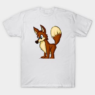 Cute Red Wolf Drawing T-Shirt